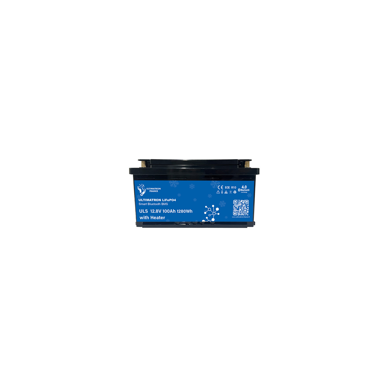 Batterie lithium LiFePO4 ULTIMATRON 12.8V 100Ah avec Bluetooth, Smart BMS intégré et chauffage