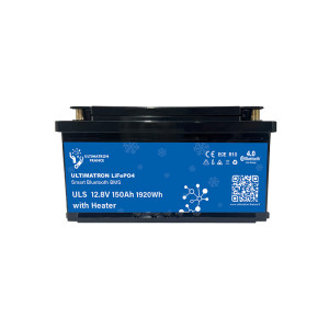 Batterie lithium LiFePO4 ULTIMATRON 12.8V 150Ah avec Bluetooth, Smart BMS intégré et chauffage