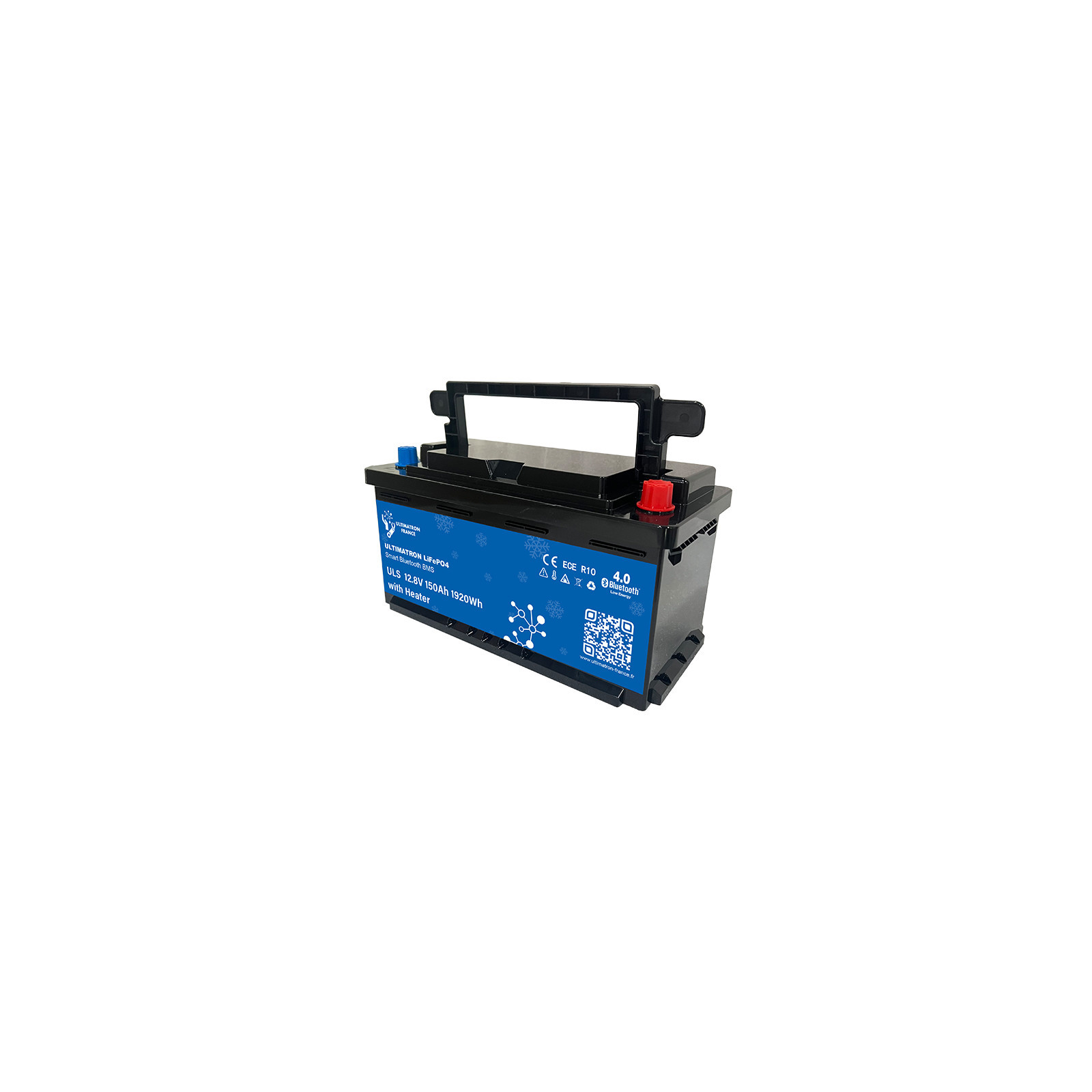Batterie lithium LiFePO4 ULTIMATRON 12.8V 150Ah avec Bluetooth, Smart BMS intégré et chauffage