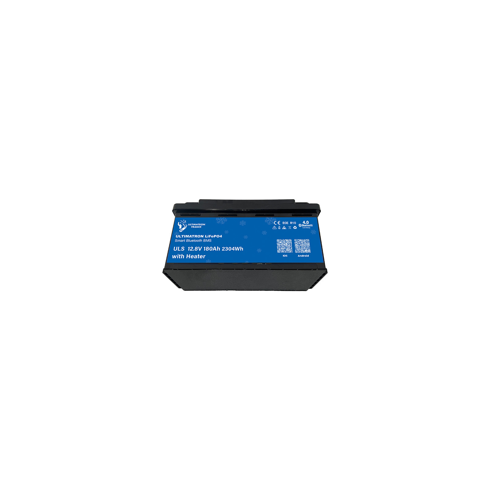 Batterie lithium LiFePO4 ULTIMATRON 12.8V 180Ah avec Bluetooth, Smart BMS intégré et chauffage