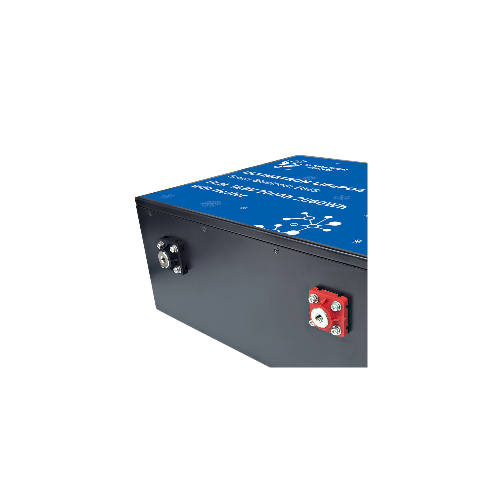 Batterie lithium LiFePO4 ULTIMATRON 12.8V 200Ah avec Bluetooth, Smart BMS intégré et chauffage