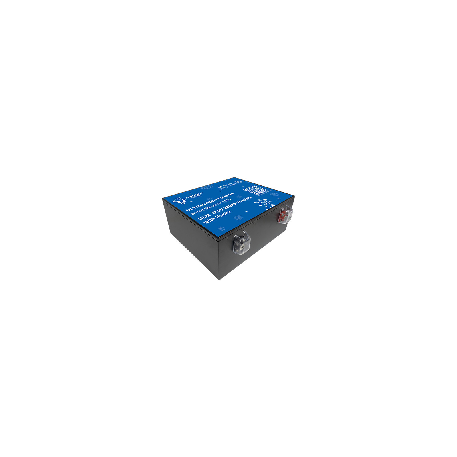 Batterie lithium LiFePO4 ULTIMATRON 12.8V 200Ah avec Bluetooth, Smart BMS intégré et chauffage