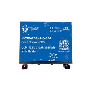 Batterie lithium LiFePO4 ULTIMATRON 12.8V 310Ah avec Bluetooth, Smart BMS intégré et chauffage