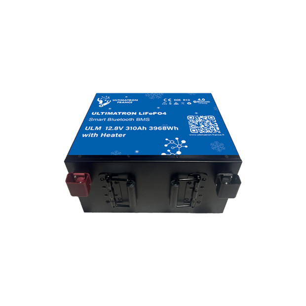 Batterie lithium LiFePO4 ULTIMATRON 12.8V 310Ah avec Bluetooth, Smart BMS intégré et chauffage