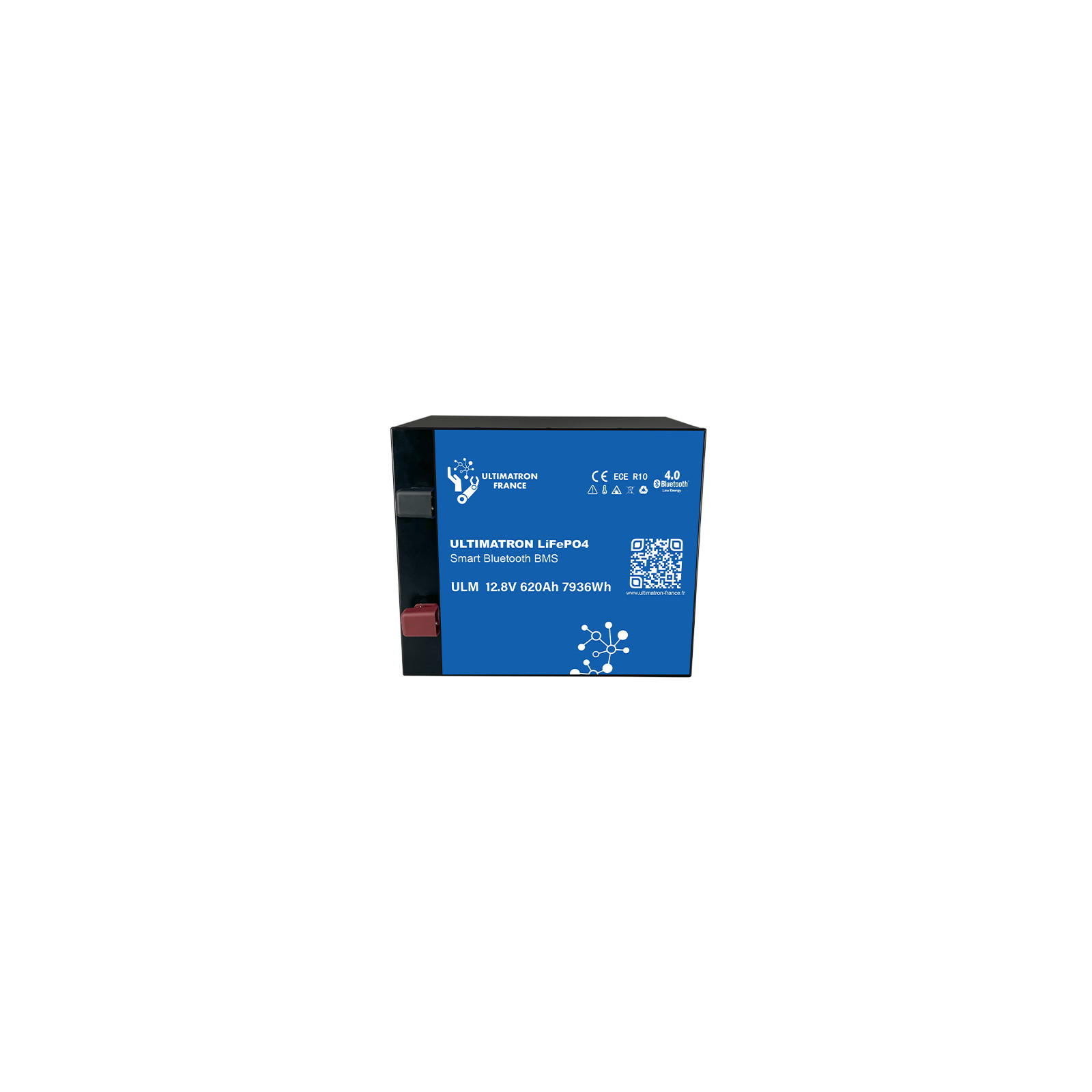 Batterie lithium LiFePO4 ULTIMATRON 12.8V 620Ah avec Bluetooth et Smart BMS intégré