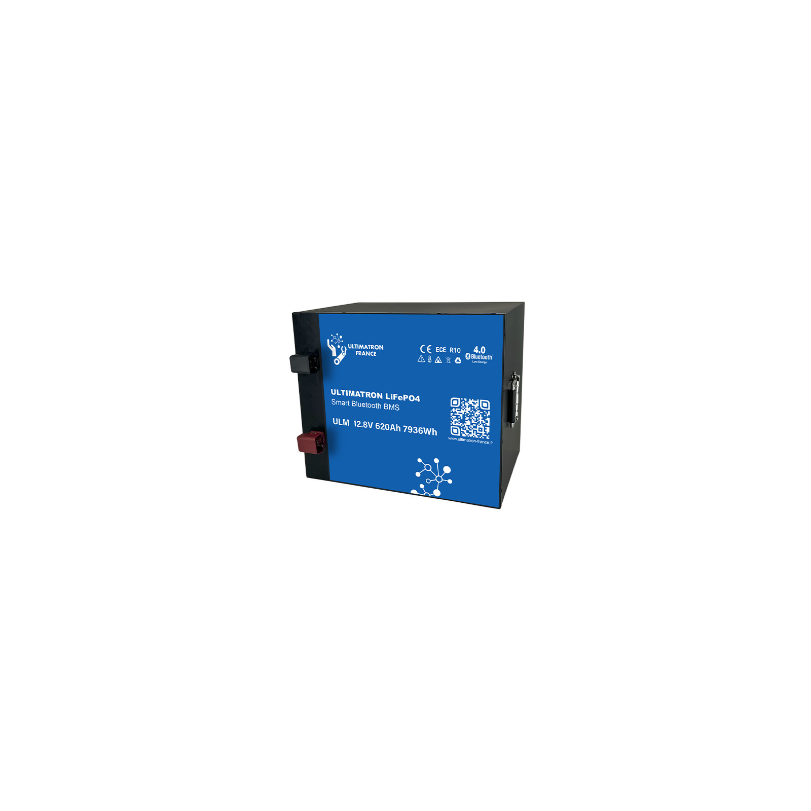 Batterie lithium LiFePO4 ULTIMATRON 12.8V 620Ah avec Bluetooth et Smart BMS intégré