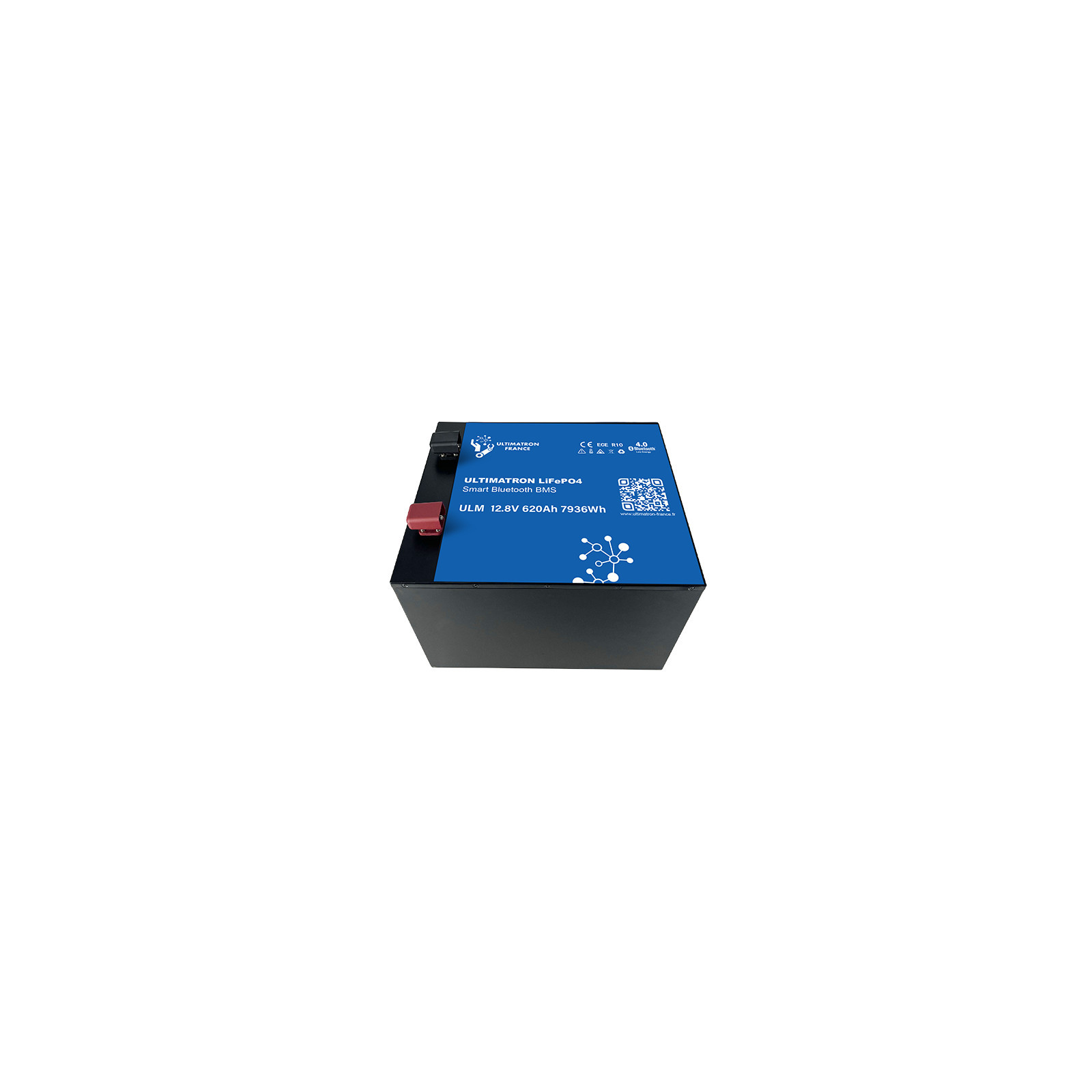 Batterie lithium LiFePO4 ULTIMATRON 12.8V 620Ah avec Bluetooth et Smart BMS intégré