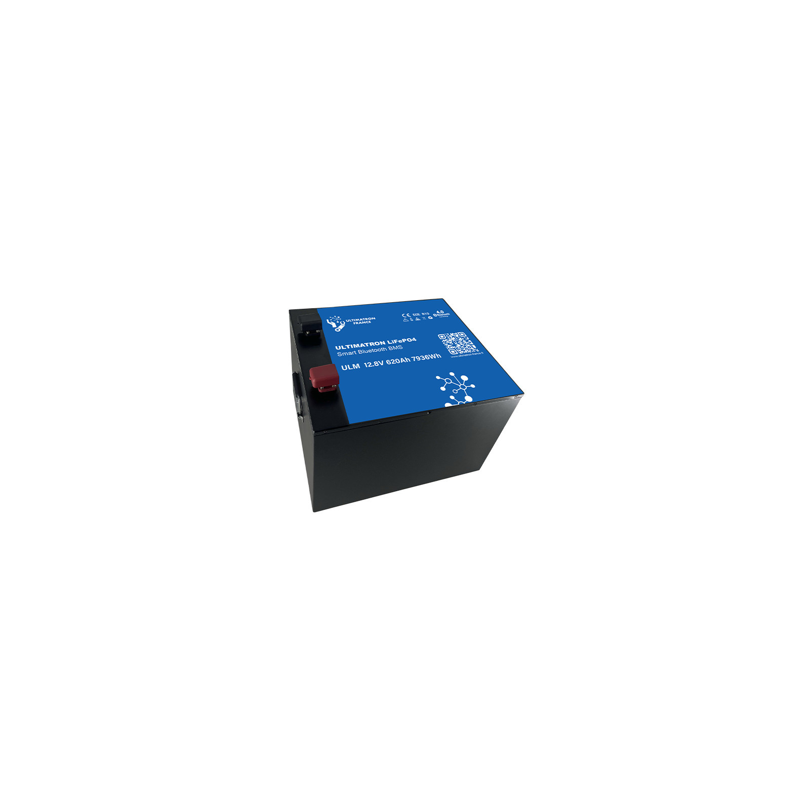 Batterie lithium LiFePO4 ULTIMATRON 12.8V 620Ah avec Bluetooth et Smart BMS intégré
