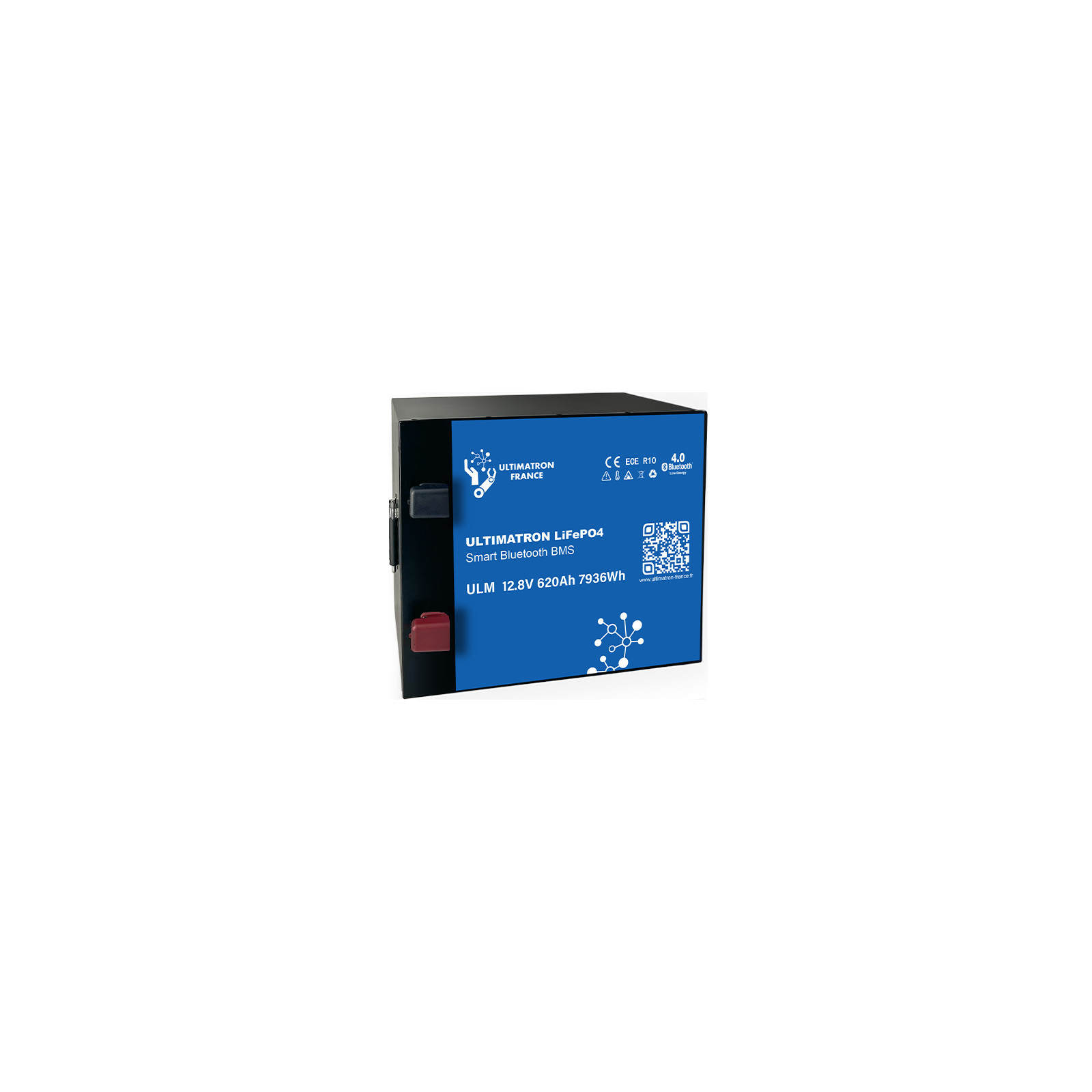 Batterie lithium LiFePO4 ULTIMATRON 12.8V 620Ah avec Bluetooth et Smart BMS intégré