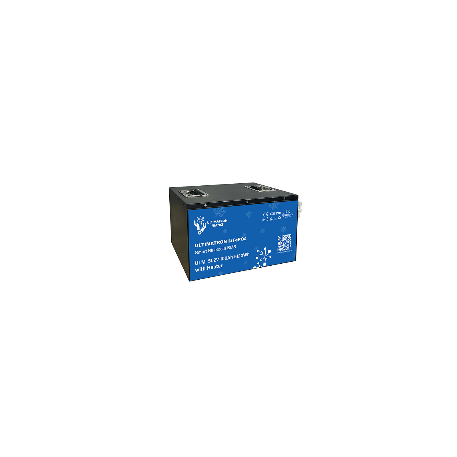 Batterie lithium LiFePO4 ULTIMATRON 51.2V 100Ah avec Bluetooth, Smart BMS intégré et chauffage