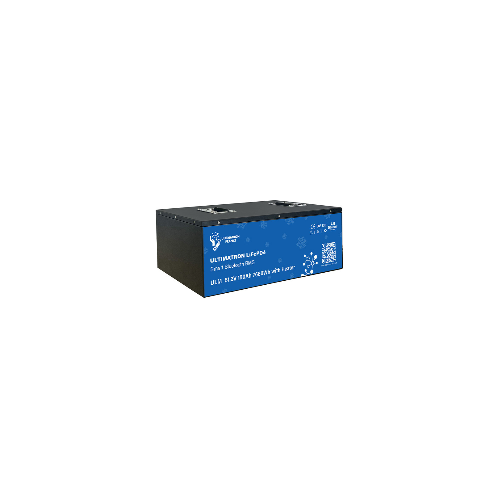 Batterie lithium LiFePO4 ULTIMATRON 51.2V 150Ah avec Bluetooth, Smart BMS intégré et chauffage