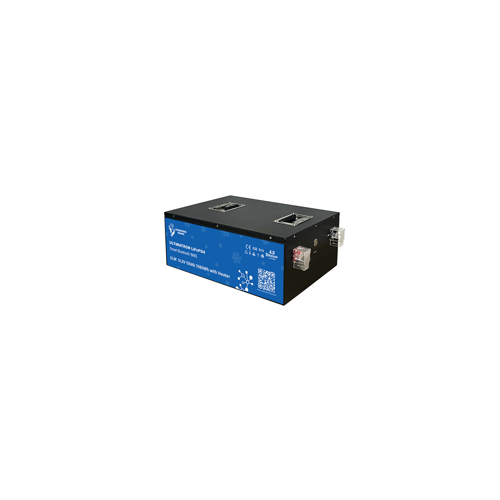 Batterie lithium LiFePO4 ULTIMATRON 51.2V 150Ah avec Bluetooth, Smart BMS intégré et chauffage