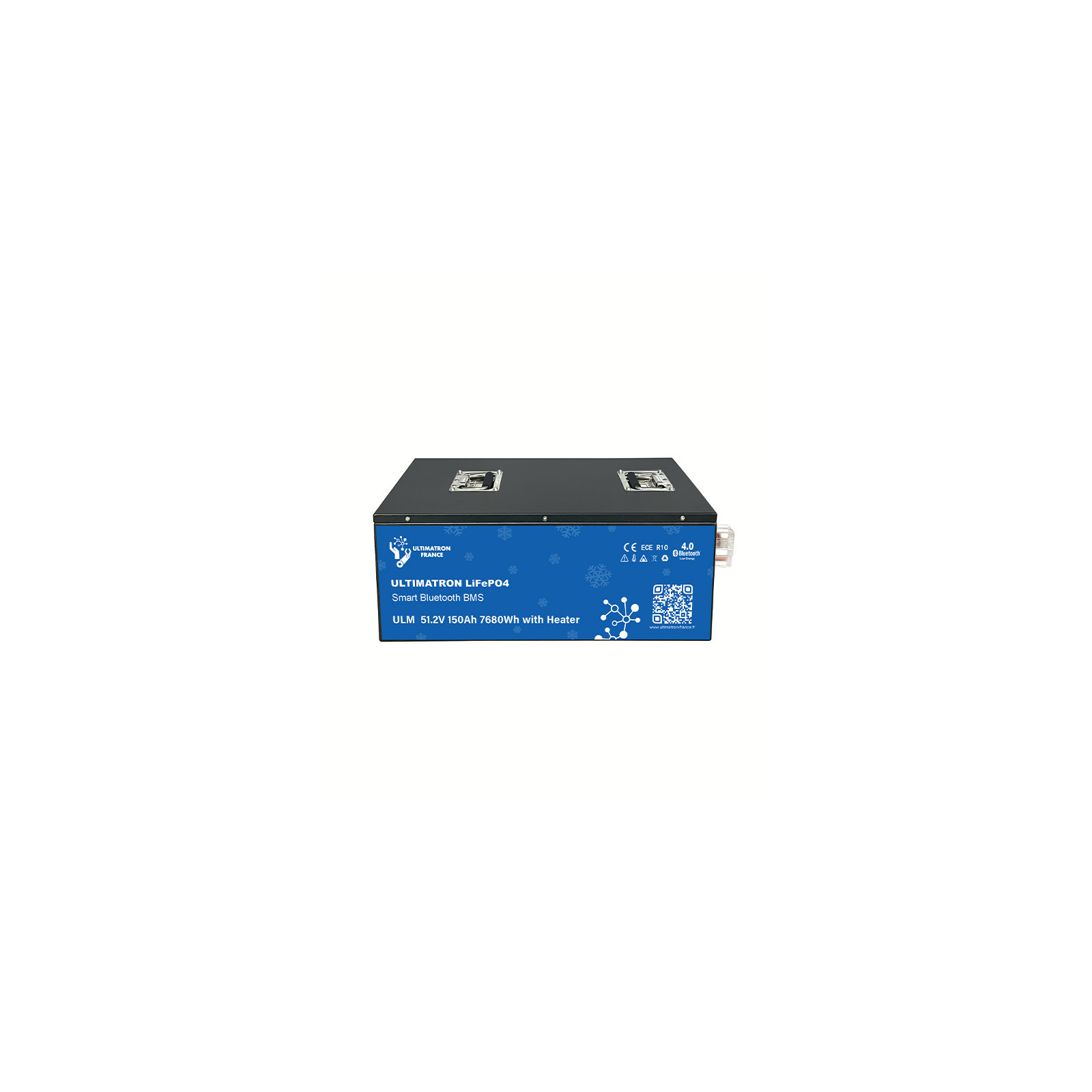 Batterie lithium LiFePO4 ULTIMATRON 51.2V 150Ah avec Bluetooth, Smart BMS intégré et chauffage