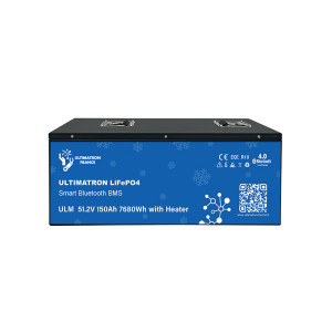 Batterie lithium LiFePO4 ULTIMATRON 51.2V 150Ah avec Bluetooth, Smart BMS intégré et chauffage