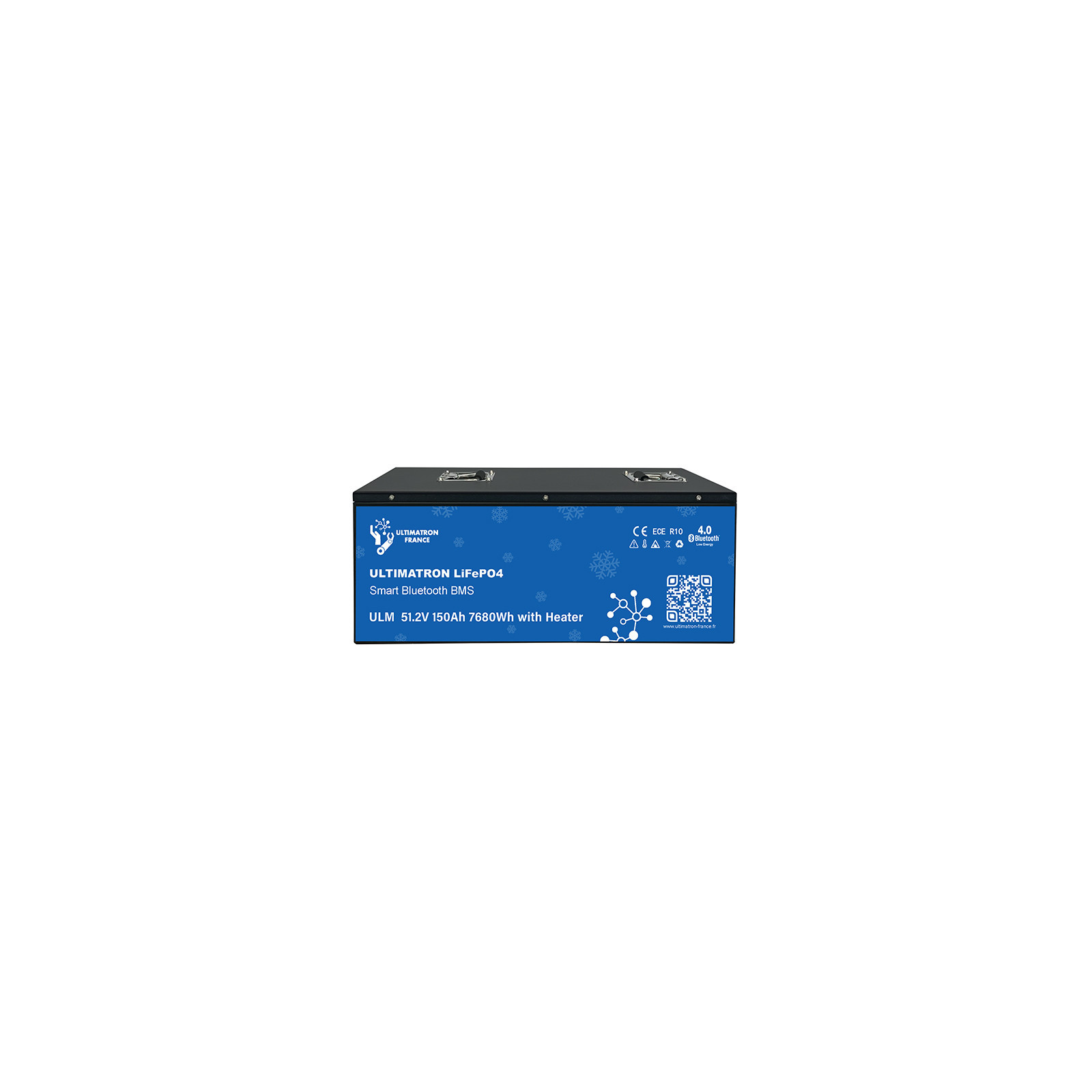 Batterie lithium LiFePO4 ULTIMATRON 51.2V 150Ah avec Bluetooth, Smart BMS intégré et chauffage
