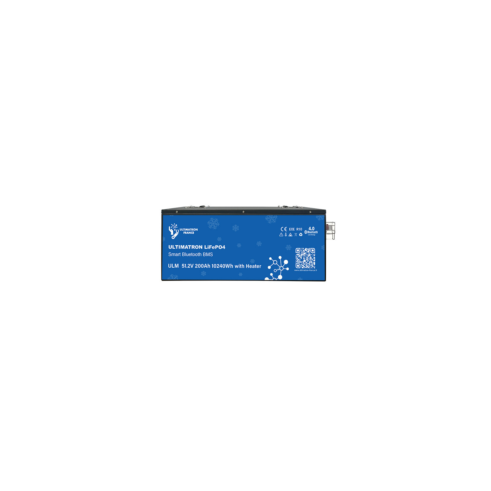 Batterie lithium LiFePO4 ULTIMATRON 51.2V 200Ah avec Bluetooth, Smart BMS intégré et chauffage