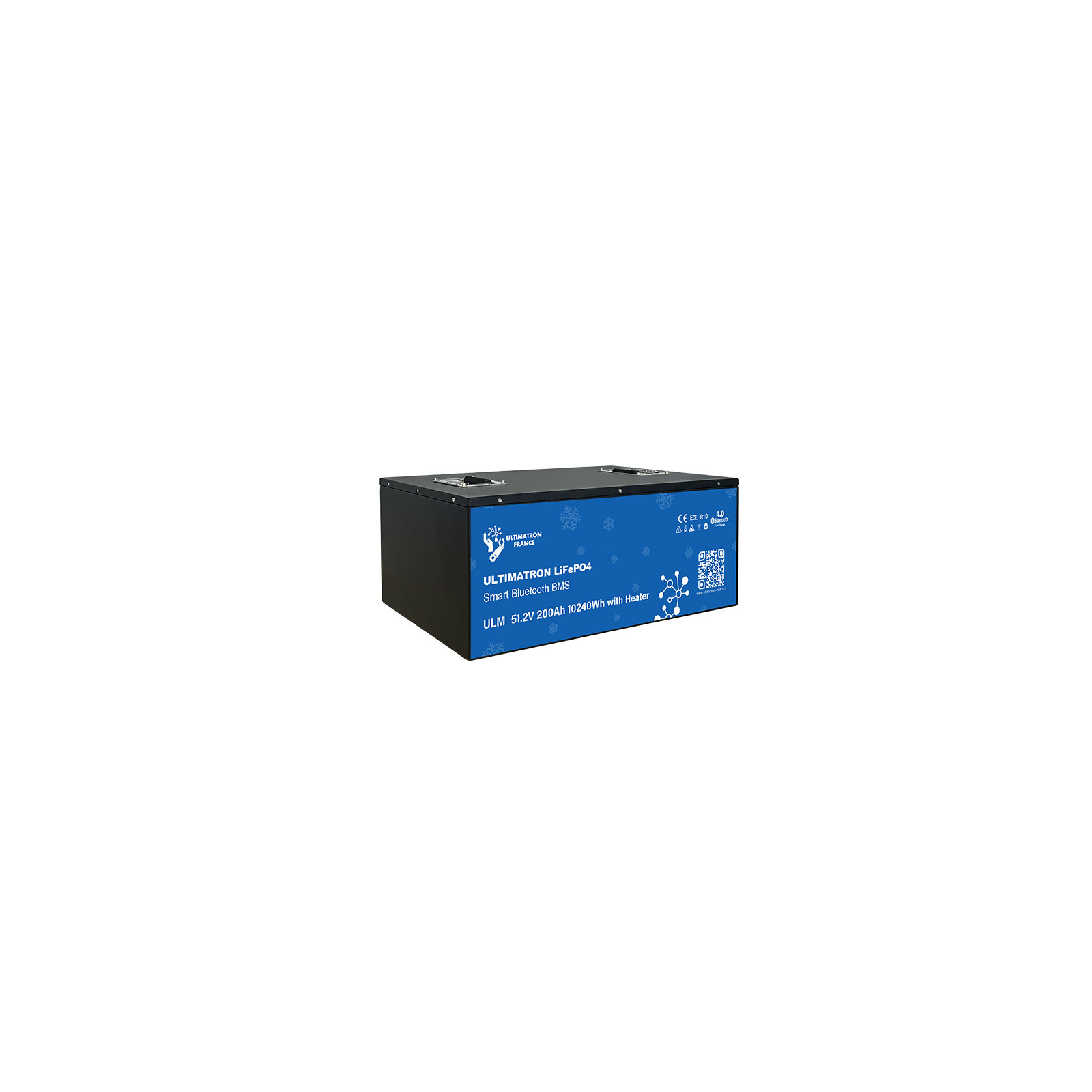 Batterie lithium LiFePO4 ULTIMATRON 51.2V 200Ah avec Bluetooth, Smart BMS intégré et chauffage