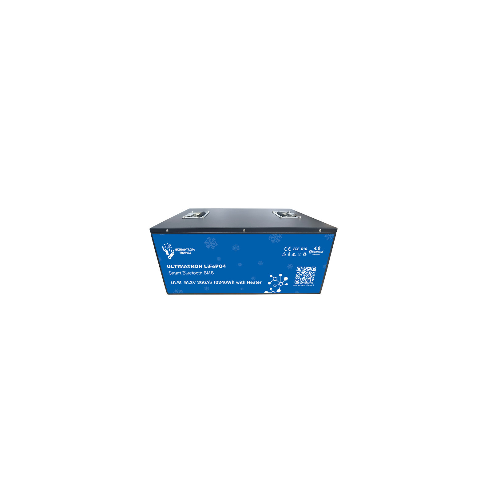 Batterie lithium LiFePO4 ULTIMATRON 51.2V 200Ah avec Bluetooth, Smart BMS intégré et chauffage