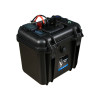 Valise-batterie portable Lithium LiFePO4 ULTIMATRON 12V 100Ah avec Bluetooth, Smart BMS intégré et indicateur de charge