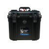 Valise-batterie portable Lithium LiFePO4 ULTIMATRON 12V 100Ah avec Bluetooth, Smart BMS intégré et indicateur de charge