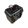 Valise-batterie portable Lithium LiFePO4 ULTIMATRON 12V 100Ah avec Bluetooth, Smart BMS intégré et indicateur de charge