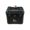 Valise-batterie portable Lithium LiFePO4 ULTIMATRON 12V 100Ah avec Bluetooth, Smart BMS intégré et indicateur de charge