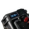 Valise-batterie portable Lithium LiFePO4 ULTIMATRON 12V 100Ah avec Bluetooth, Smart BMS intégré et indicateur de charge