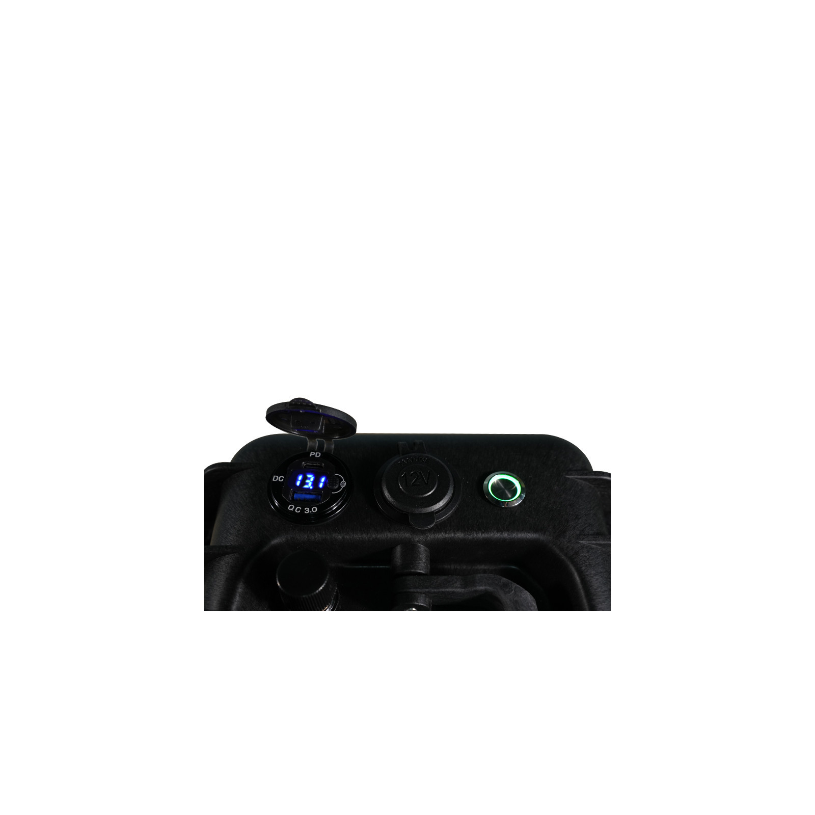 Valise-batterie portable Lithium LiFePO4 ULTIMATRON 12V 100Ah avec Bluetooth, Smart BMS intégré et indicateur de charge