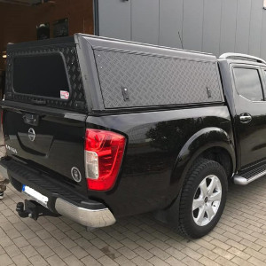 Hardtop ALU-CAB Explorer pour Nissan Navara NP300 2016+ D/Cab - noir - parois larmées