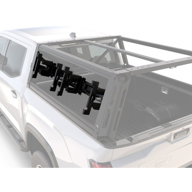 Support de montage rapide FRONT RUNNER pour installation latérale de 2 caisses Wolf Pack Pro sur Bed Rack FRONT RUNNER