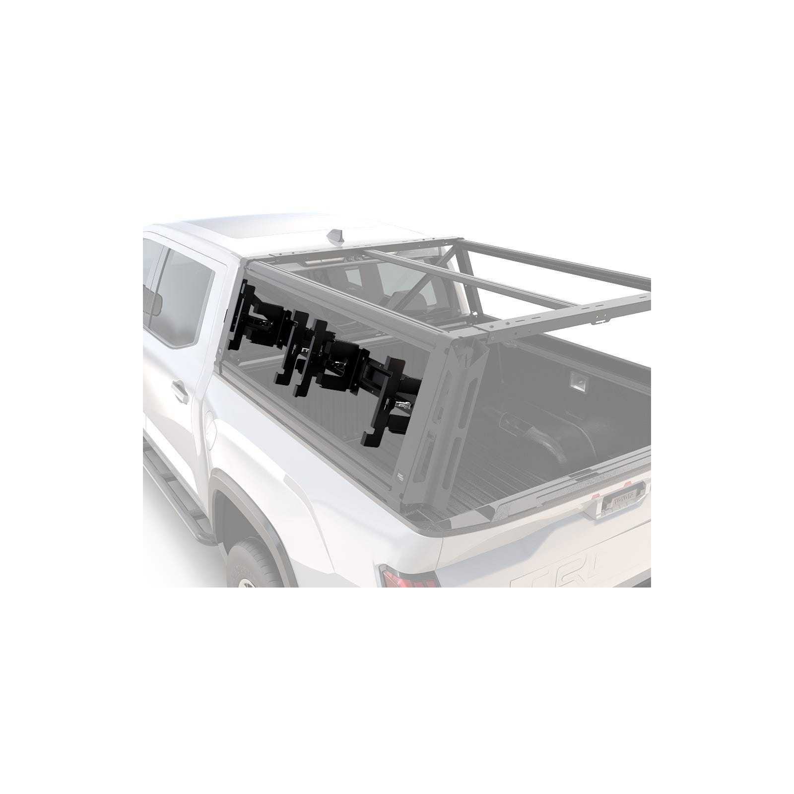 Support de montage rapide FRONT RUNNER pour installation latérale de 2 caisses Wolf Pack Pro sur Bed Rack FRONT RUNNER