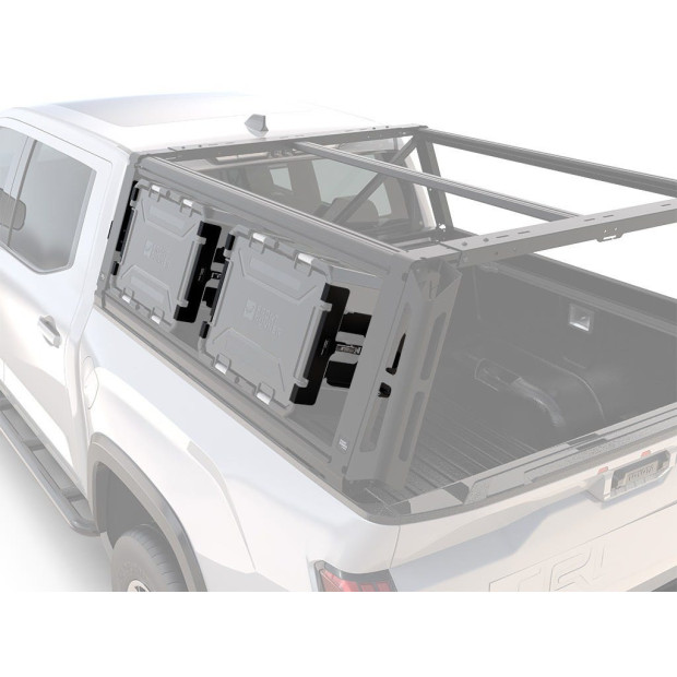 Support de montage rapide FRONT RUNNER pour installation latérale de 2 caisses Wolf Pack Pro sur Bed Rack FRONT RUNNER