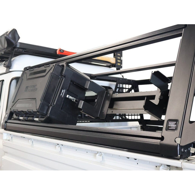 Support de montage rapide FRONT RUNNER pour installation latérale de 2 caisses Wolf Pack Pro sur Bed Rack FRONT RUNNER