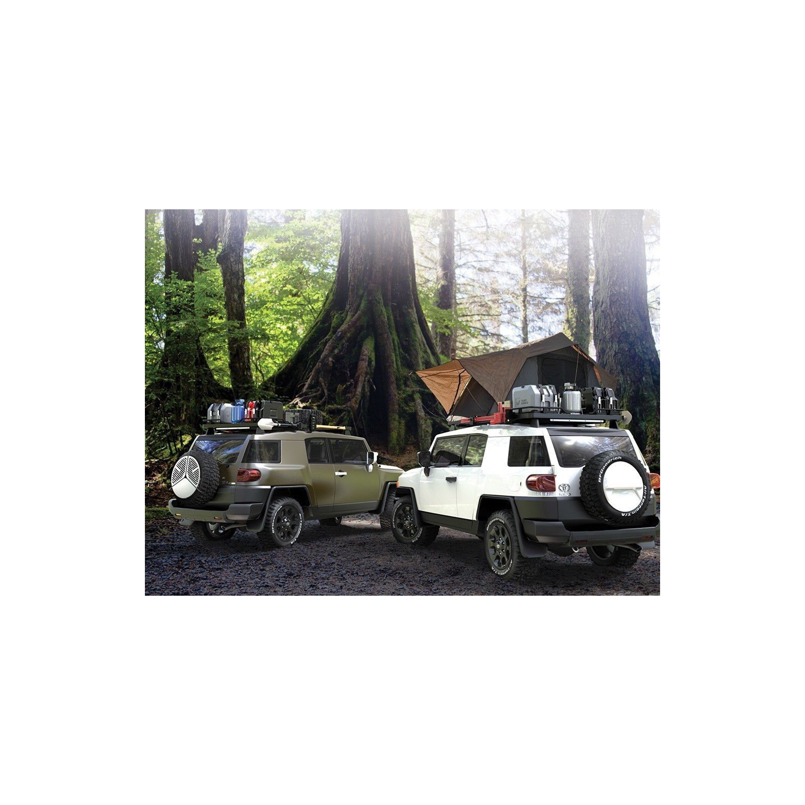 Galerie FRONT RUNNER Slimline II 1255 x 1156 mm Foot Mount pour Toyota FJ Cruiser • KRTF021T