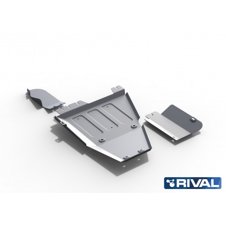 Protection Alu 6mm RIVAL Boite de Transfert + Réservoir Adblue Toyota Hilux Revo 2015+ 4WD 2,4 Euro6 