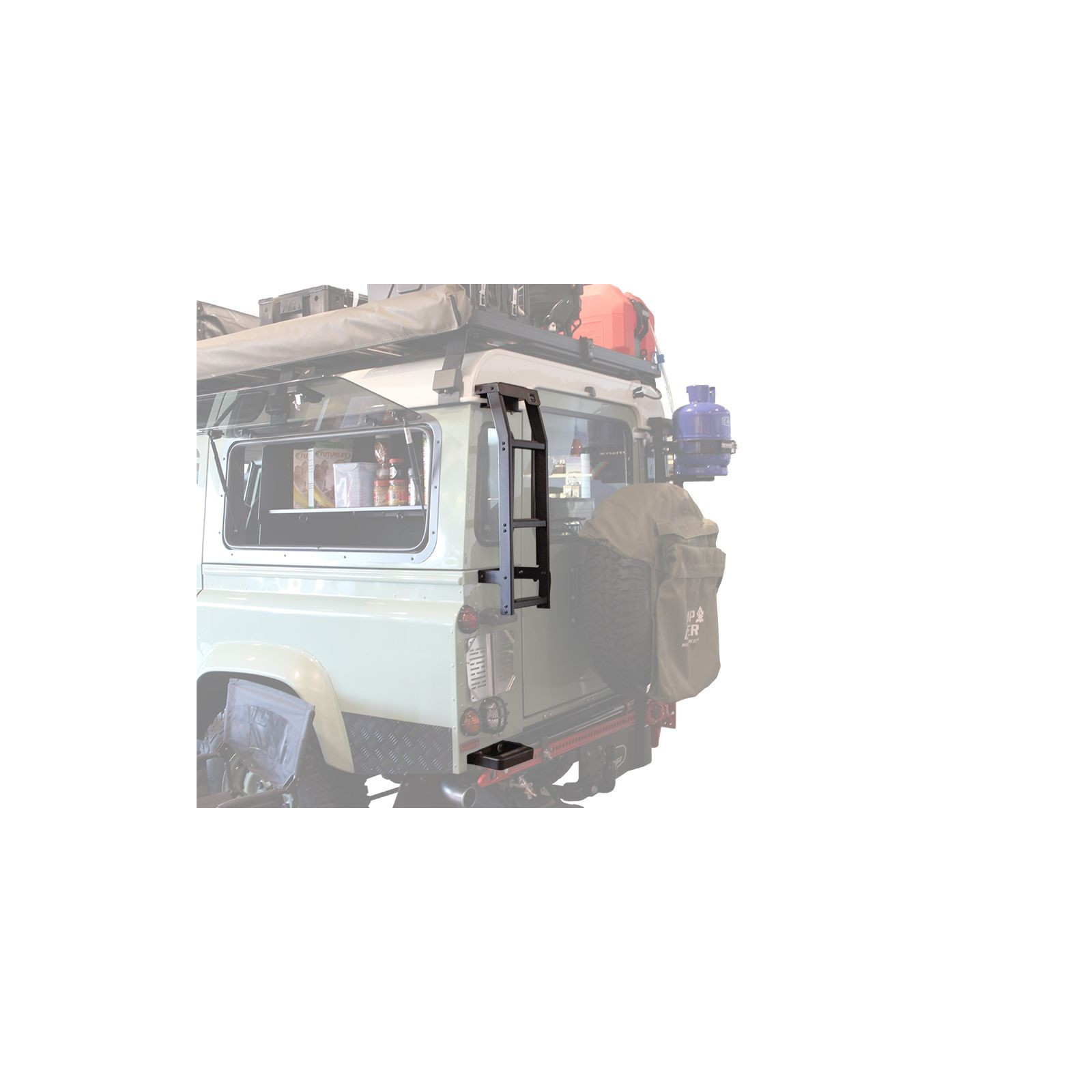 Echelle arrière en 2 parties FRONT RUNNER pour Land Rover Defender 90 et 110 (1983-2016) 