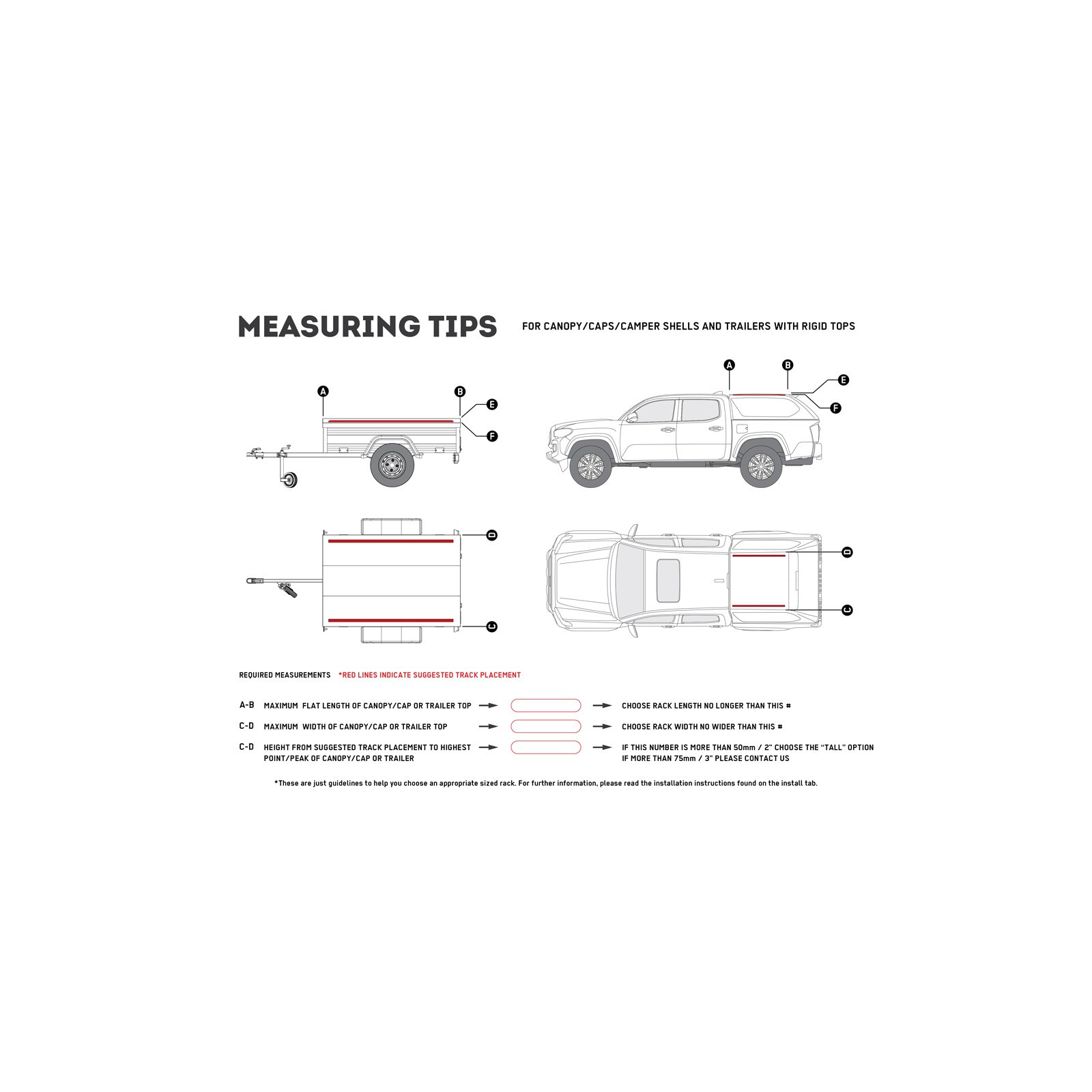 Kit de galerie Slimline II pour une remorque ou un hard top de Pick-Up/ Haut/ 1345mm(l) x 1762mm(L) - de Front Runner 