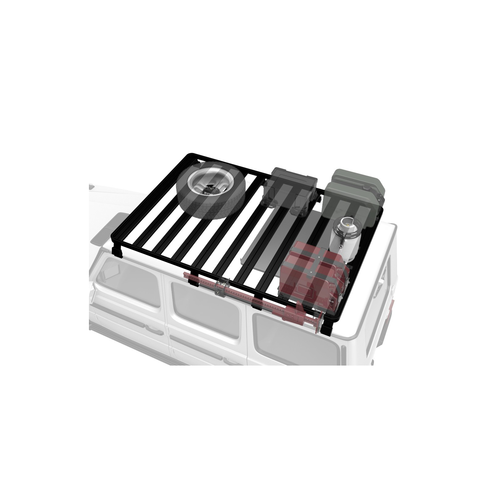 Galerie FRONT RUNNER Slimline II 1475 x 2166 mm Gutter Mount  pour Mercedes G • KRGW004L