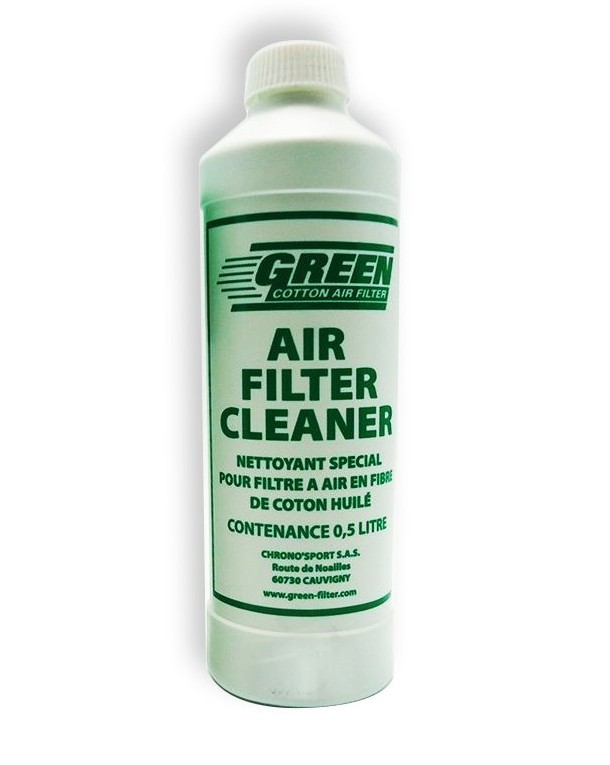 Bidon de 0.5 litre de liquide de nettoyage pour filtres à air lavables et réutilisables GREEN FILTER Europe