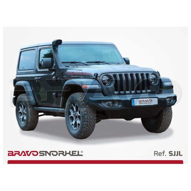 Snorkel BRAVO SNORKEL • SJJL • Jeep Wrangler JL / Gladiator JT (2017+) • montage à droite 