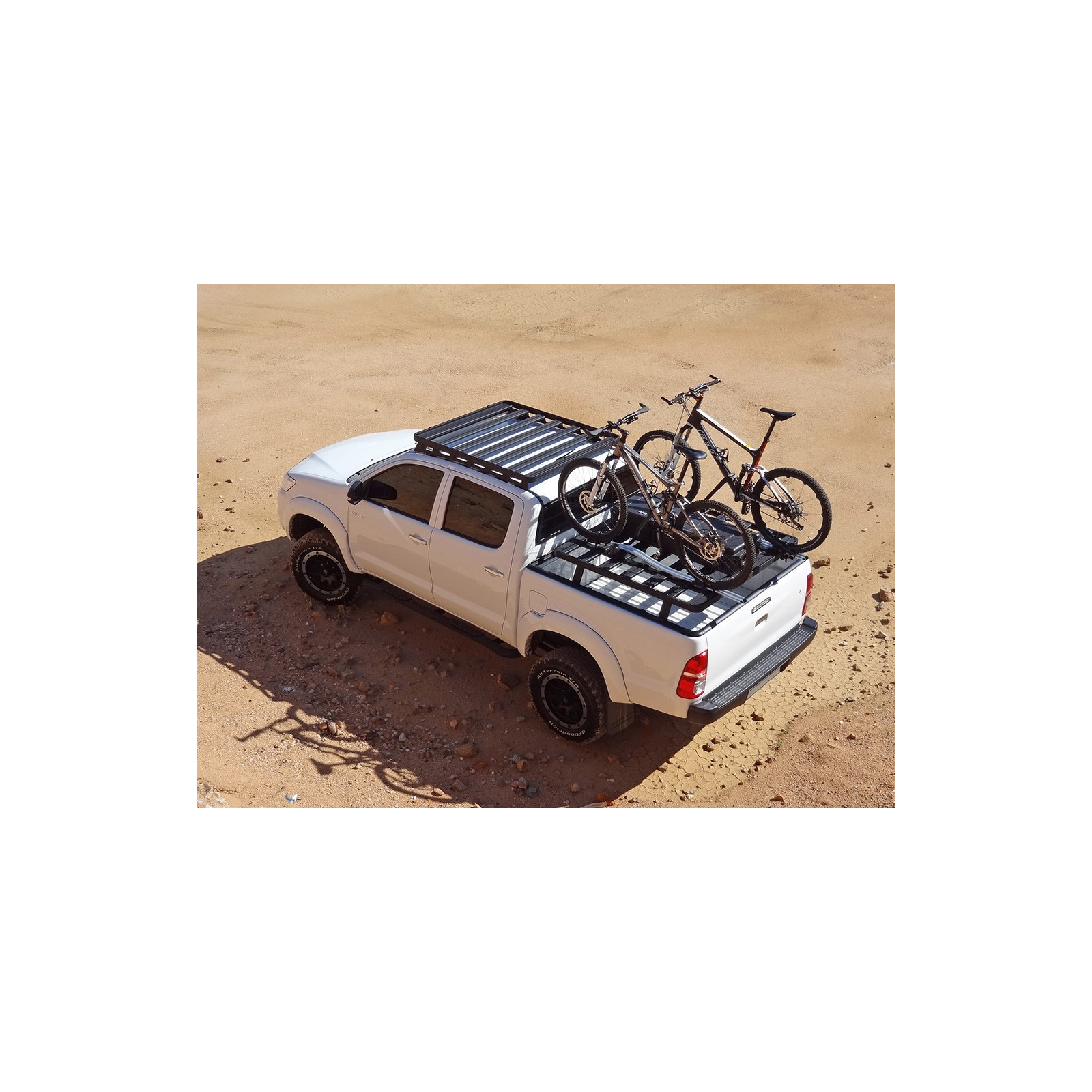 Galerie FRONT RUNNER Slimline II 1165 x 1358 mm Foot Mount pour Toyota Hilux Vigo 2005 à 2015 • KRTH010T