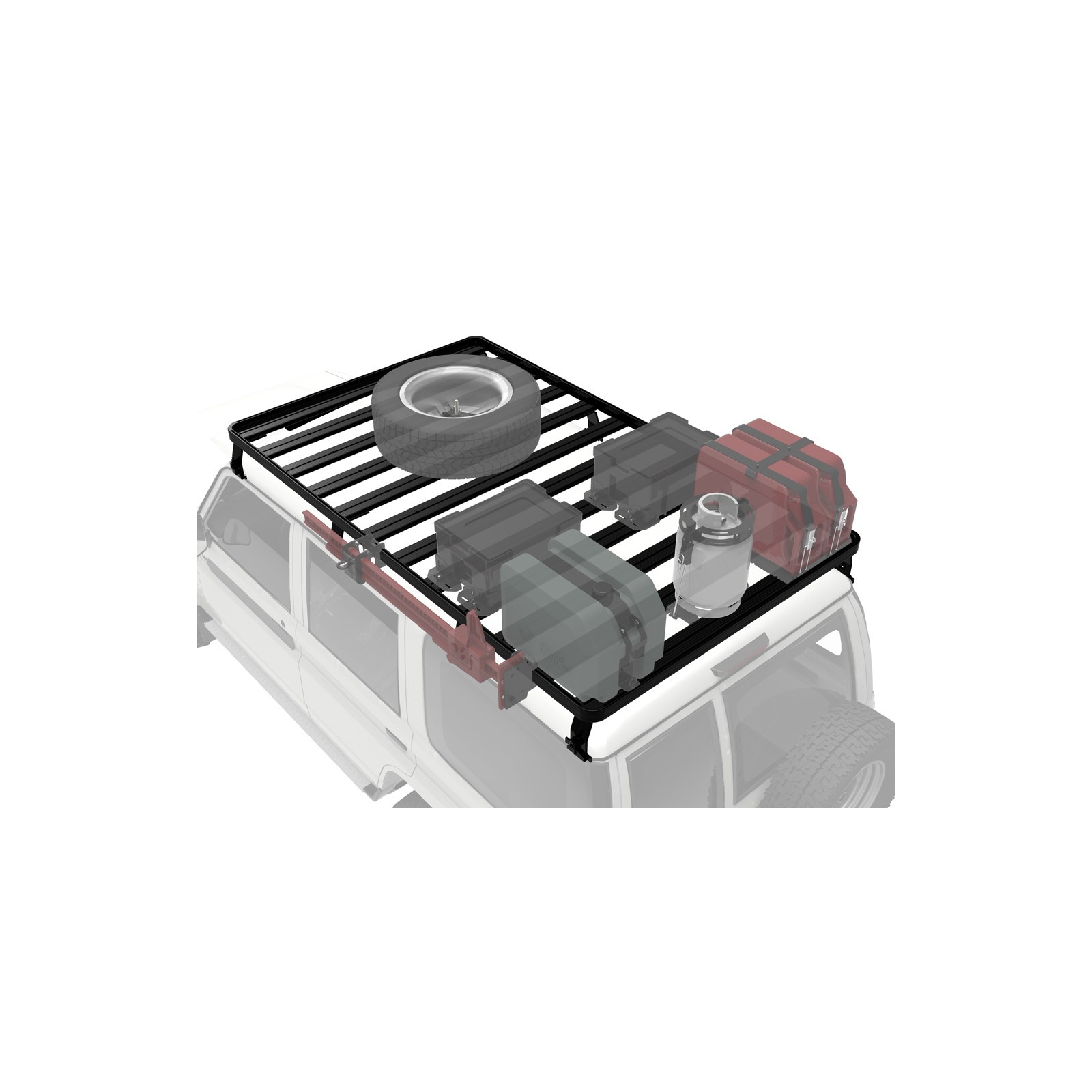 Galerie FRONT RUNNER Slimline II 1345 x 2368 mm Gutter Mount pour Toyota Land Cruiser 76 • KRTL015L