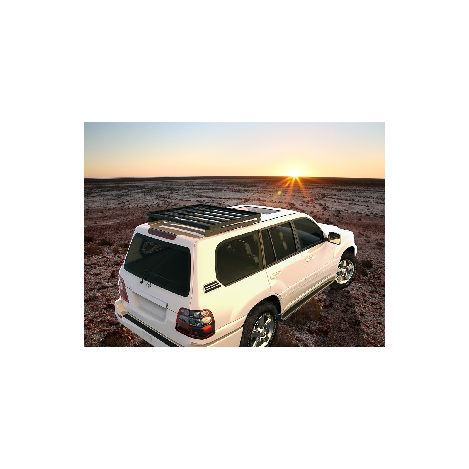 Galerie FRONT RUNNER Slimline II 1345 x 1156 mm Foot Mount pour Toyota Land Cruiser 100 • KRTL031T