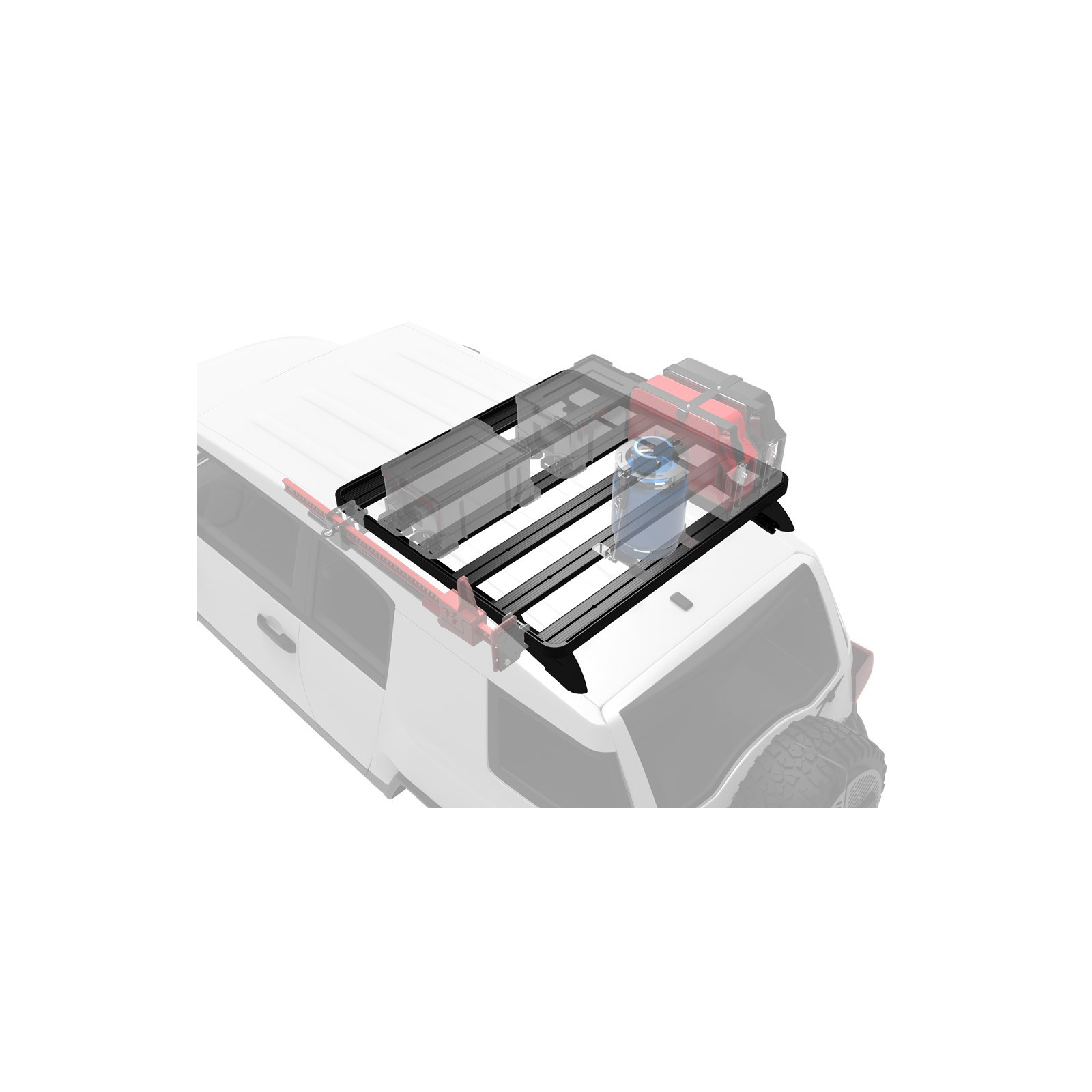 Galerie FRONT RUNNER Slimline II 1255 x 1156 mm Foot Mount pour Toyota FJ Cruiser • KRTF021T