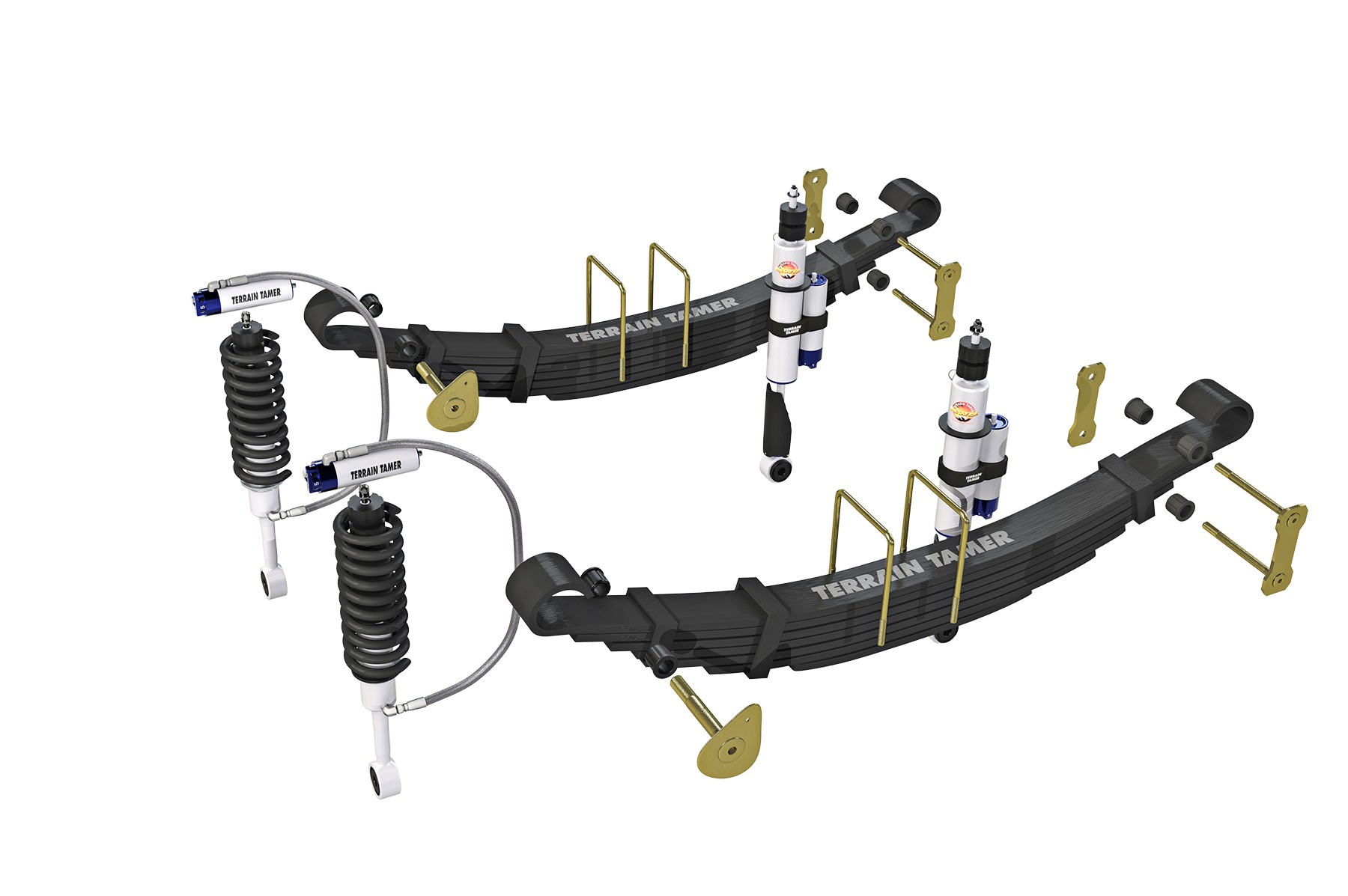 Kit suspension TERRAIN TAMER avec amortisseurs à bonbonne • SK034P • Nissan Navara D40 (2005-2015)