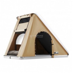 Tente de toit AUTOHOME Columbus Variant Small • Coque Blanche • Toile Safari • 777111 