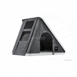 Tente de toit AUTOHOME Columbus variant Medium X-Long • Coque Blanche • Toile Carbone • 777383 