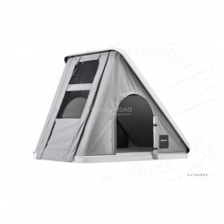 Tente de toit AUTOHOME Columbus variant Small X-Long • Coque Blanche • Toile Grise • 777375 