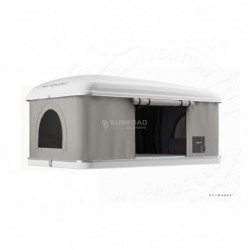Tente de toit AUTOHOME Airtop Small • Coque Blanche • Toile Grise • 777311 