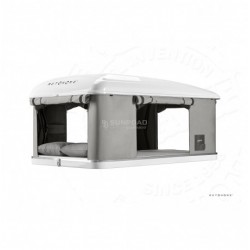 Tente de toit AUTOHOME Airtop Plus Small • Coque Blanche • Toile Grise • 777320 